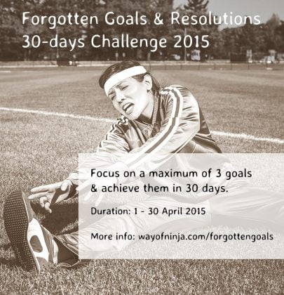 Forgotten Goals & Resolutions 30-Days Challenge 2015