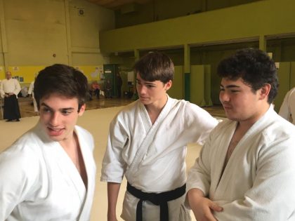 Jack Sharp with Aikido partners